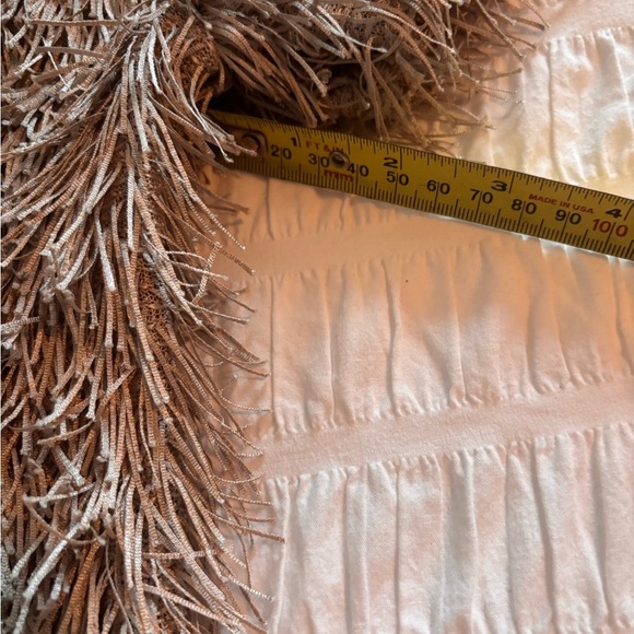 Zara Tan Short Sleeve Fringe Top - Picture 9 of 11